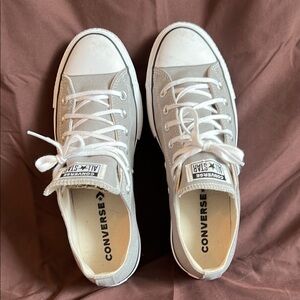 Converse Gray and White Chuck Taylor Sneakers - Like New